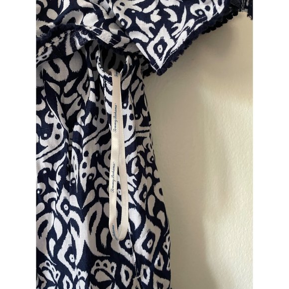 Tommy Bahama Ikat Diamond Off-The-Shoulder Linen Dress - Picture 6 of 8